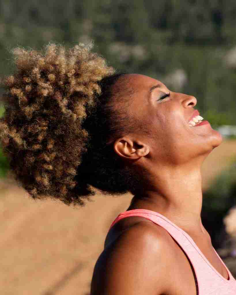 woman smiling