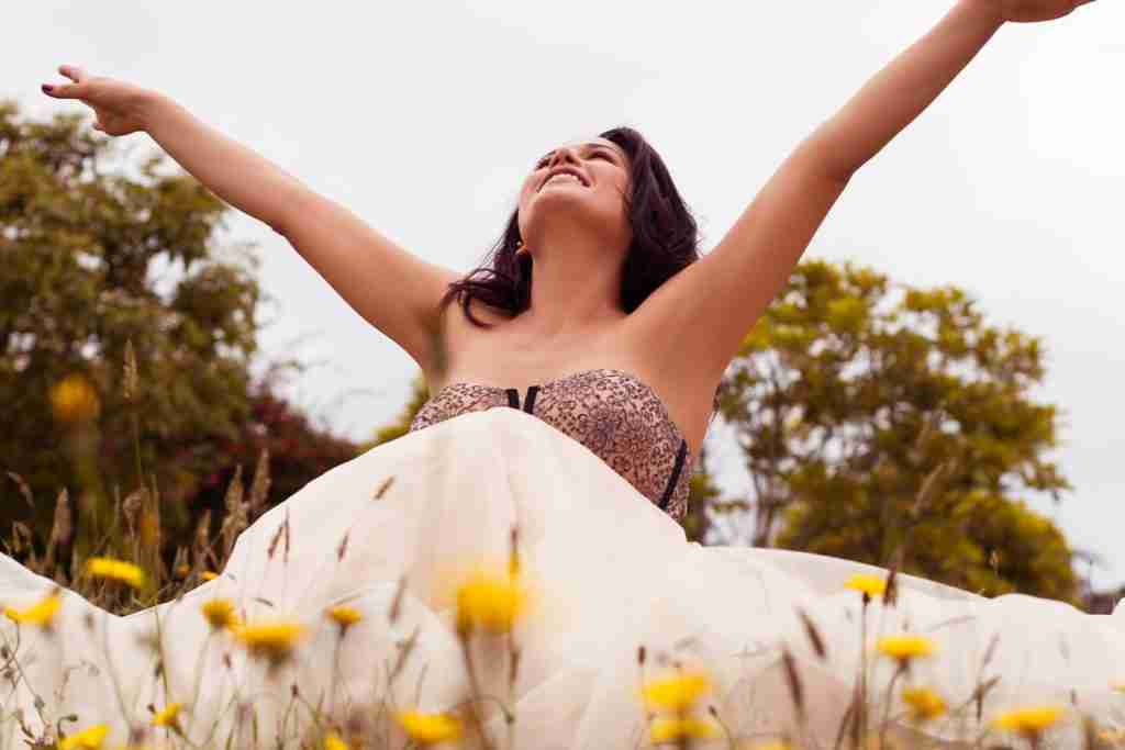 woman with open arms