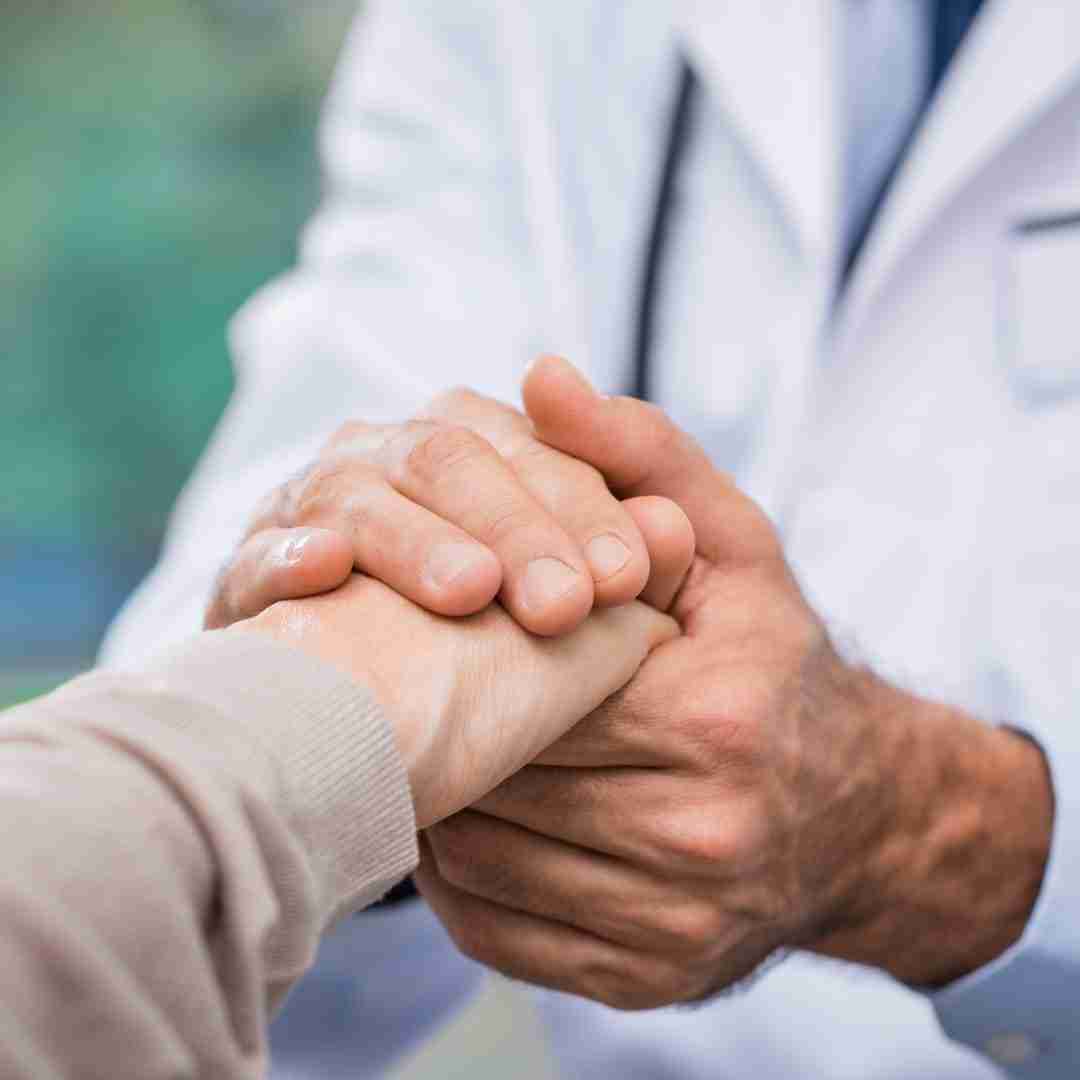 doctor holding hand